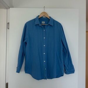 Wilfred Baby Blue Cotton ButtonUp